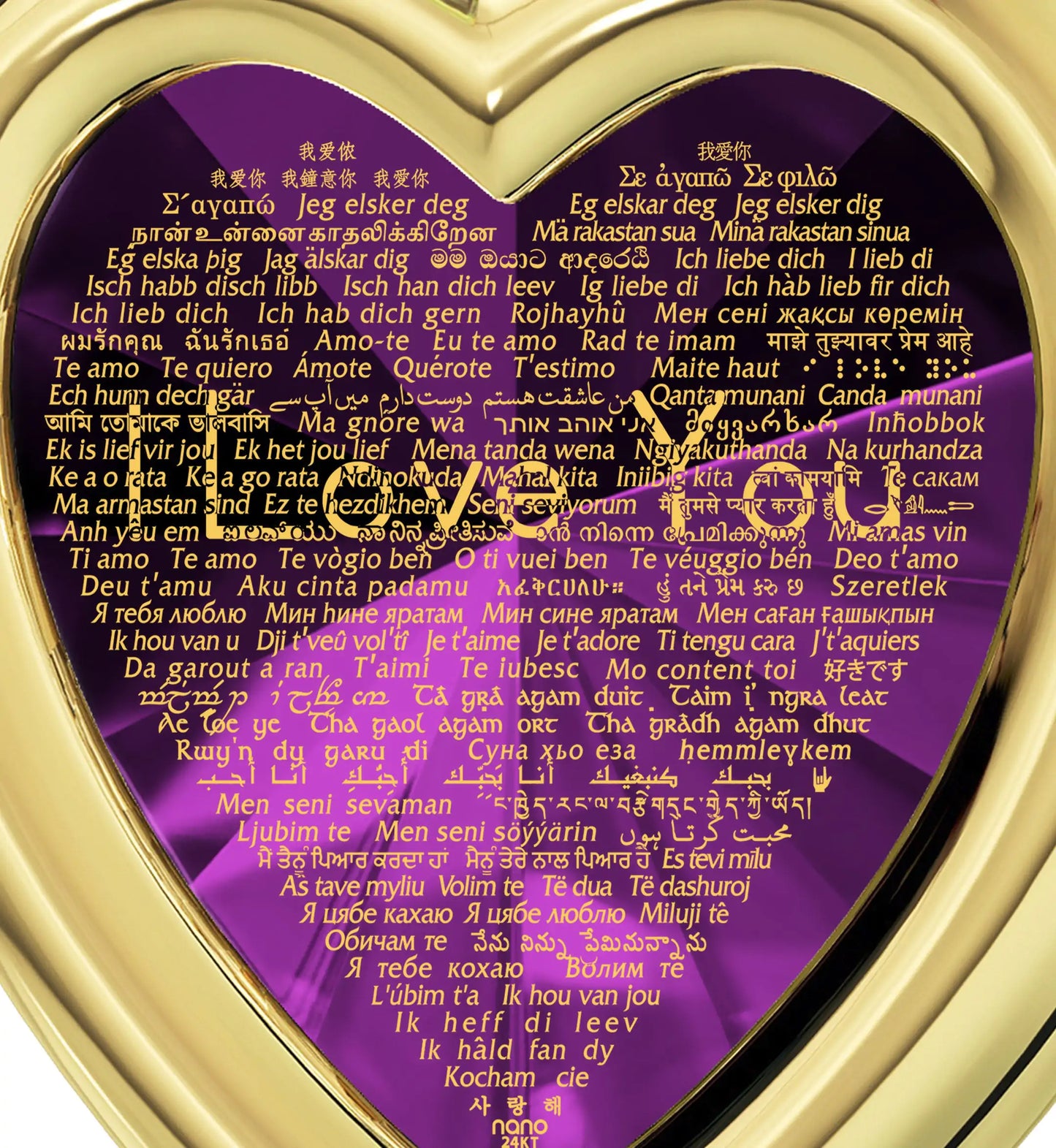 Multilingual Love Heart Jewelry Set