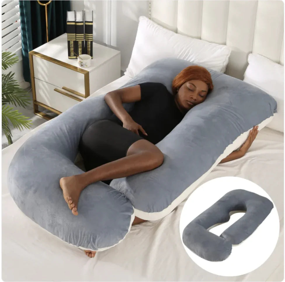 J-Shaped Pregnancy Support Pillow