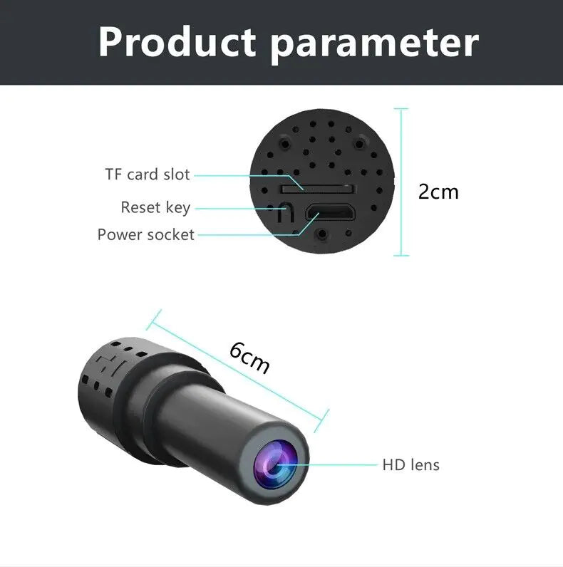 4K Mini Spy Camera WiFi Hidden HD DIY Nanny Cam