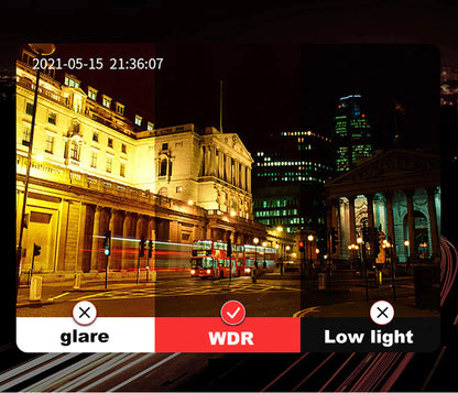 HD Triple View Dash Cam with G-Sensor