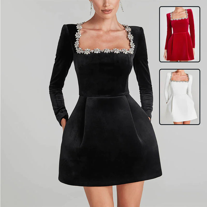Rhinestone Blossom Gown