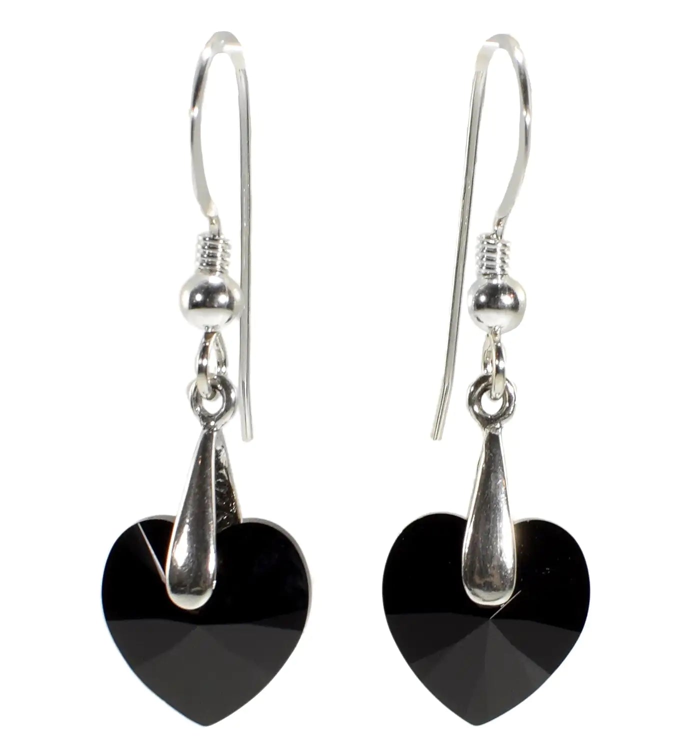 Multilingual Love Necklace and Crystal Heart Earrings Set
