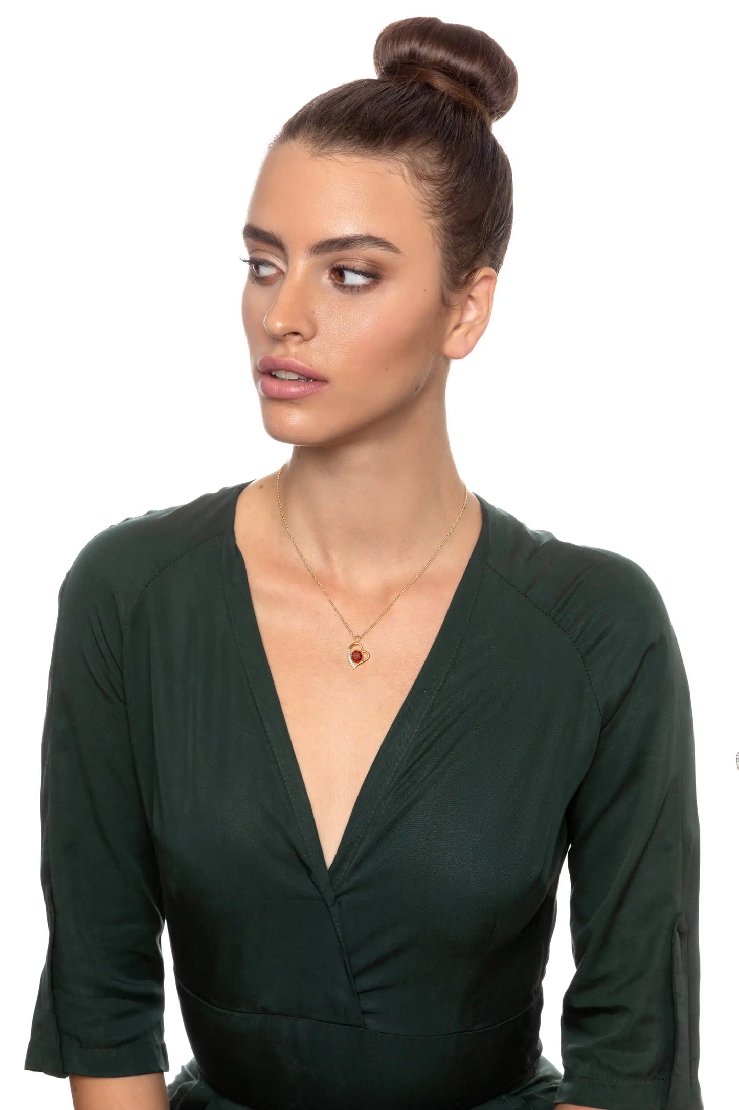 Multilingual Love Heart Pendant Necklace