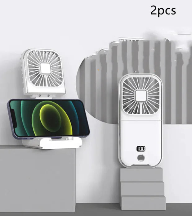 Compact Dual-Mode Travel Fan, USB Charged