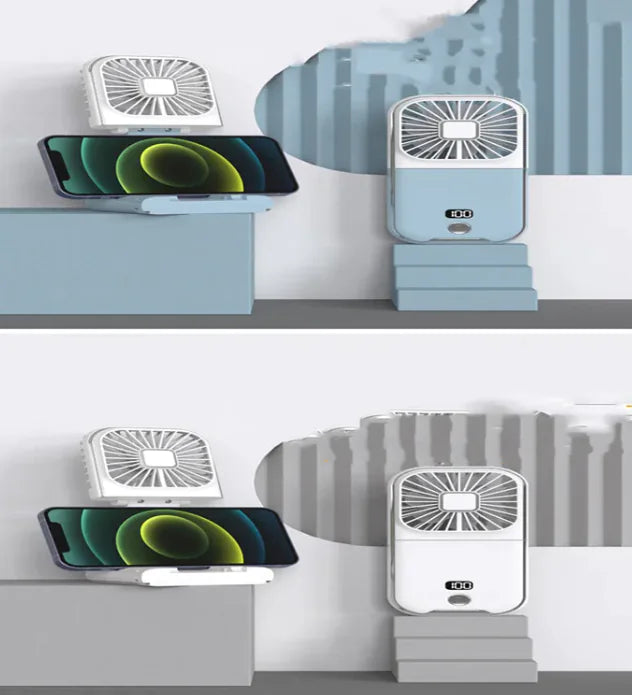 Compact Dual-Mode Travel Fan, USB Charged