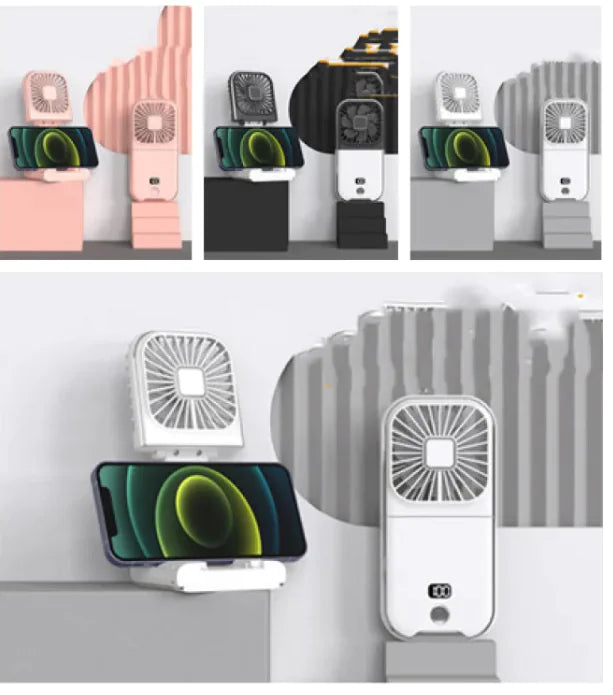 Compact Dual-Mode Travel Fan, USB Charged
