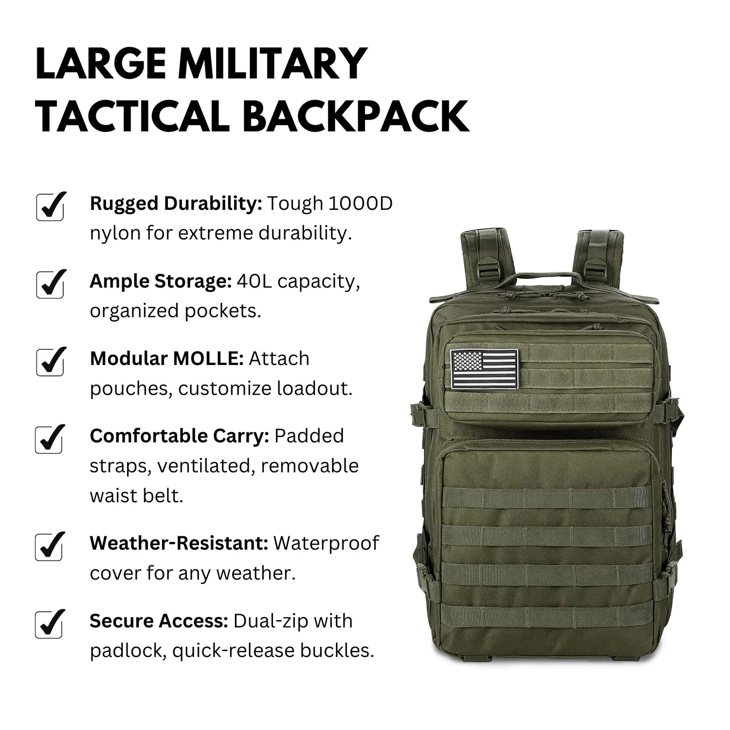 Expansive Tactical Gear Backpack