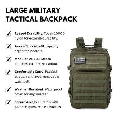 Expansive Tactical Gear Backpack