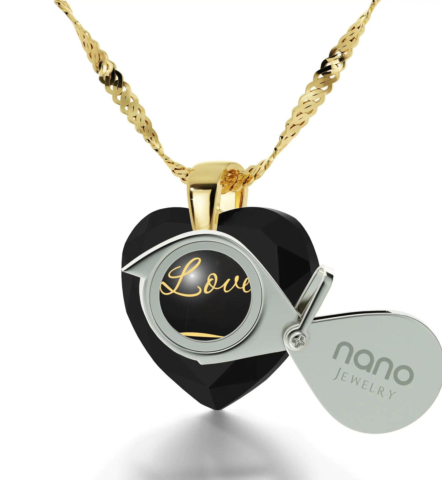 24k Gold Infinity Heart Love Pendant Necklace