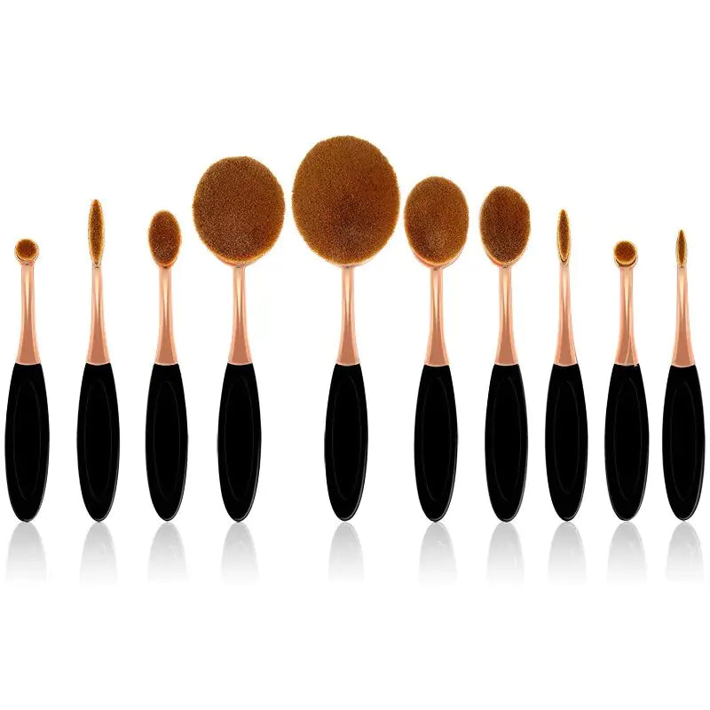 Oval Pro 10-Piece Makeup Brush Set