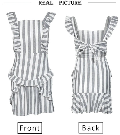 Chic Lace Stripe Dress