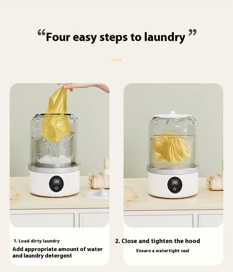 Compact Wireless Travel Washer