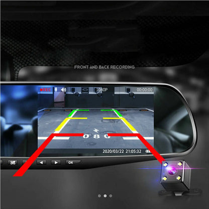 HD 1080P Car DVR Dual Dash Cam Mirror