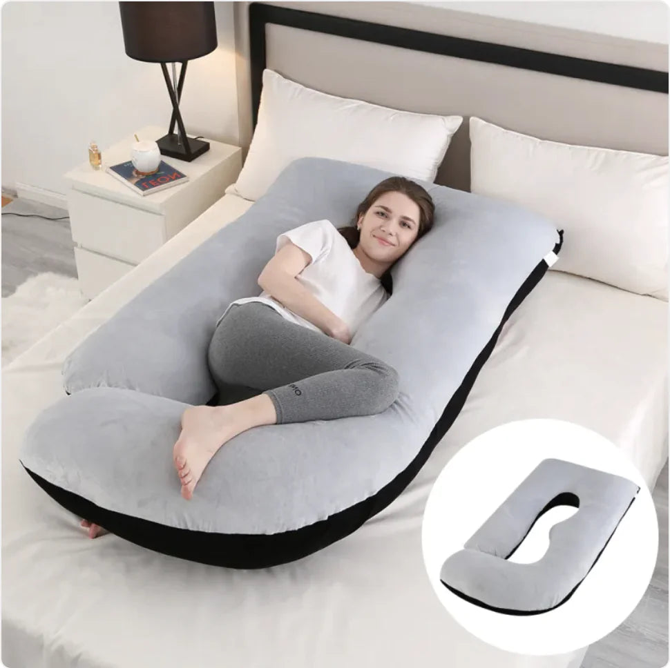 J-Shaped Pregnancy Support Pillow