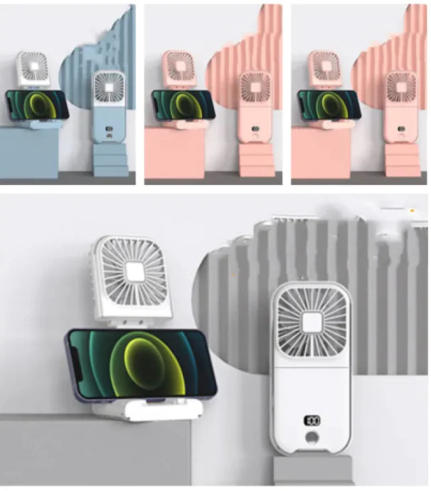 Compact Dual-Mode Travel Fan, USB Charged