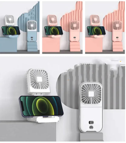 Compact Dual-Mode Travel Fan, USB Charged