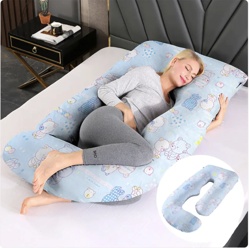 J-Shaped Pregnancy Support Pillow