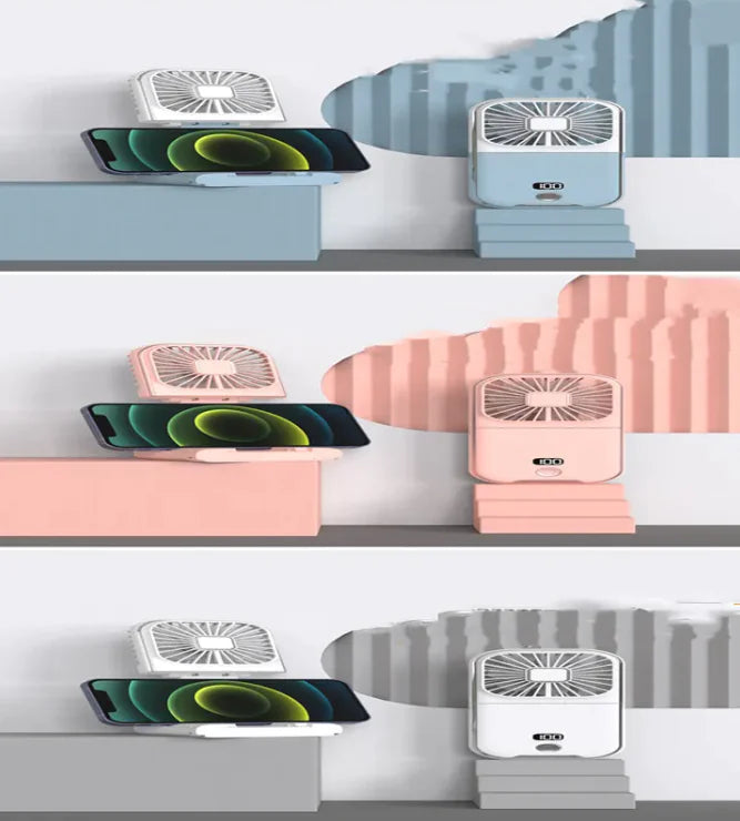Compact Dual-Mode Travel Fan, USB Charged