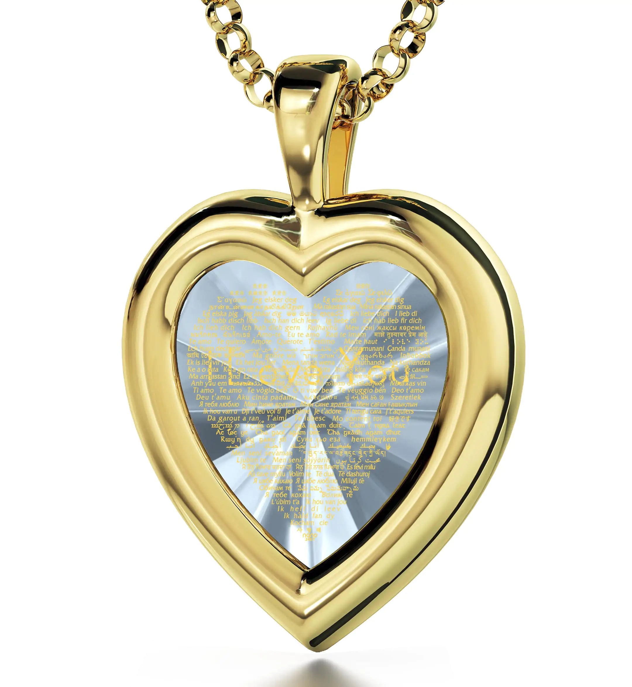 Multilingual Love Heart Jewelry Set