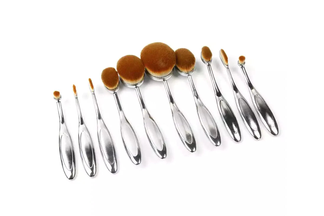 Oval Pro 10-Piece Makeup Brush Set