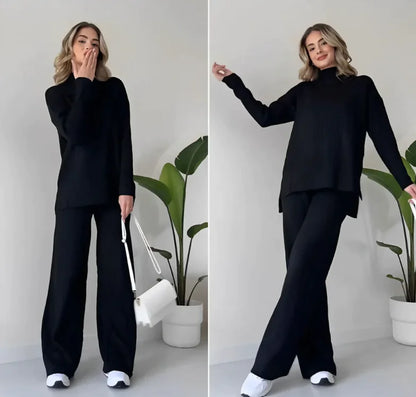 Chic Turtleneck &amp; Tailored Pants Duo