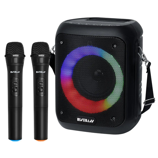 Risebass Mobile Karaoke Pro with Dual Mics & Bluetooth