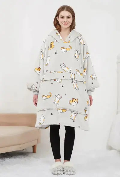 Cozy Heated Hoodie Blanket