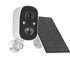 EcoSmart Solar Surveillance Camera with solar panel for eco-friendly outdoor security monitoring.