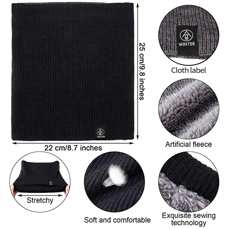 Unisex Winter Warmth Wool Scarf