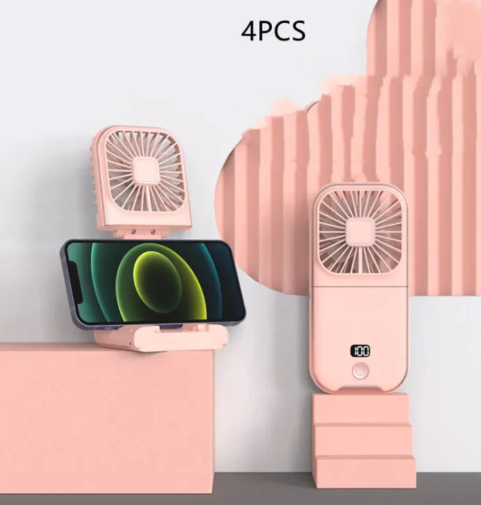 Compact Dual-Mode Travel Fan, USB Charged