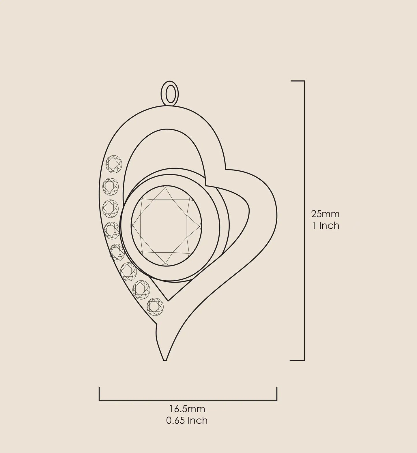 Multilingual Love Heart Pendant Necklace