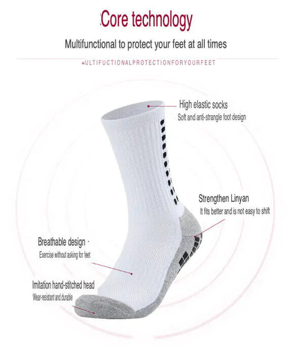 3-Pack Premium Sports Grip Socks for Soccer, Basketball &amp; Football