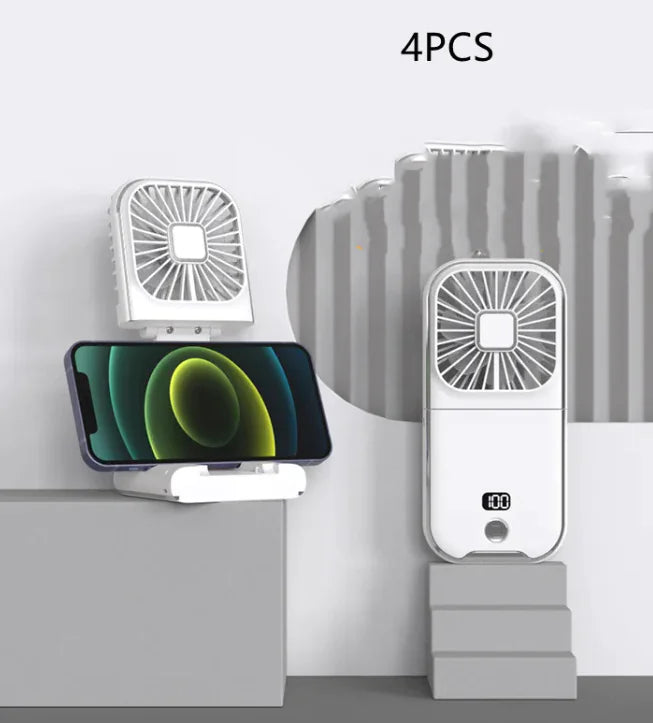 Compact Dual-Mode Travel Fan, USB Charged