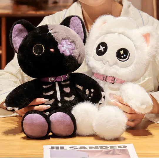 Cute Devil Skull Cat Plush Toy