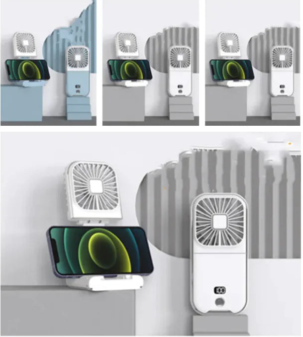 Compact Dual-Mode Travel Fan, USB Charged