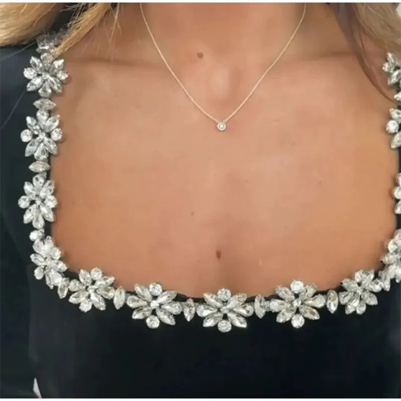 Rhinestone Blossom Gown